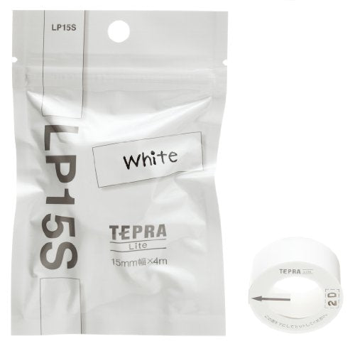 キングジム Lite専用テープ テプラ LP15S ホワイト（10セット）