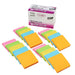 ポスト イット 強粘着ノート 75x75mm 90枚x20個 蛍光 6542SS-NE（10セット）