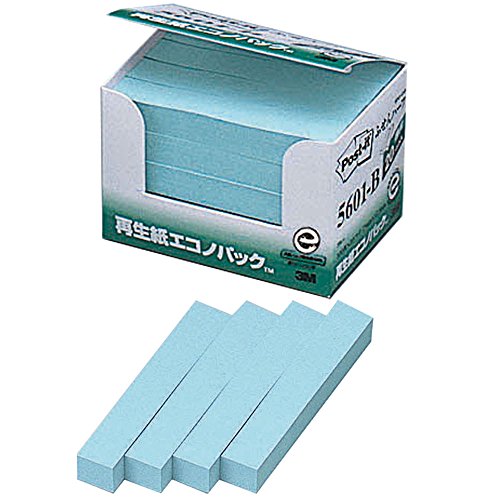 ポスト イット ふせん 75x12.5mm 100枚x20個 ブルー 5601-B（10セット）