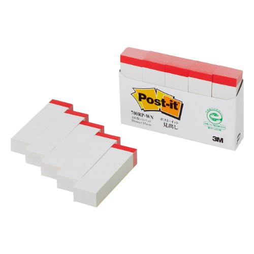 ポスト イット 見出し 50x15mm 100枚x5個 赤線入り 700RP-WN（10セット）