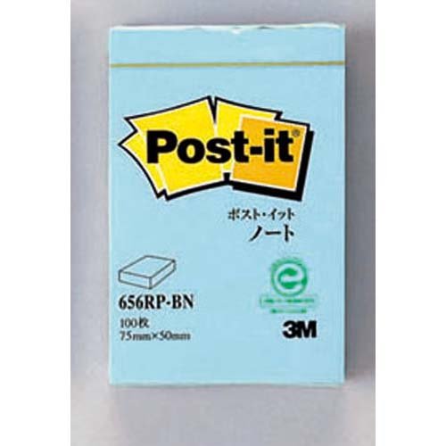 スリーエムジャパン ポスト イット 再生紙ノート ７５×５０ 青（10セット）