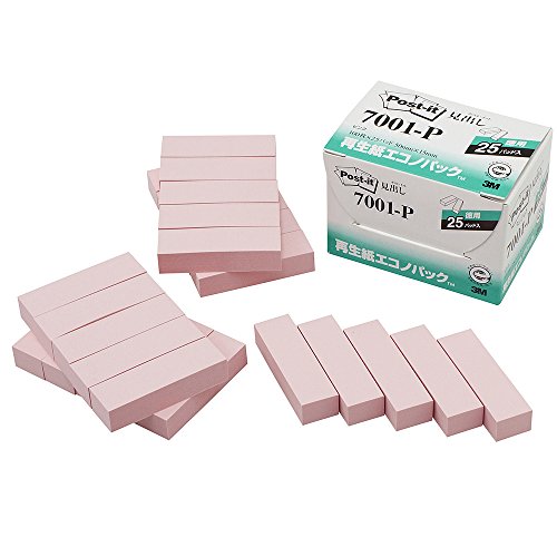 ポスト イット 見出し 50x15mm 100枚x25個 ピンク 7001-P（10セット）