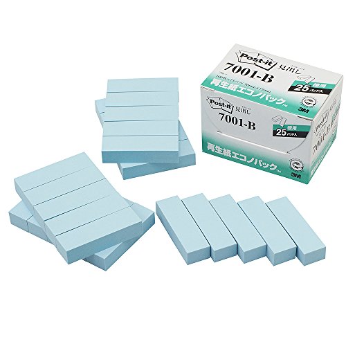 ポスト イット 見出し 50x15mm 100枚x25個 ブルー 7001-B（10セット）