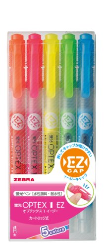 ゼブラ 蛍光ペン オプテックス1 EZ 5色 WKS11-5C（10セット）