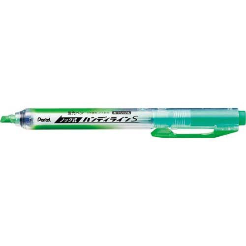 ぺんてる Pentel ノック式ハンディラインS 水性蛍光ペン ライトグリーン [1本] SXNS15-K（10セット）