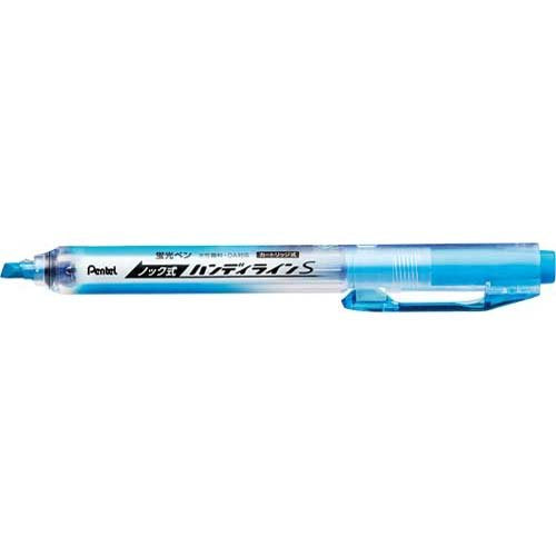 ぺんてる Pentel 蛍光ペン ノック式ハンディラインS スカイブルー SXNS15-S（10セット）