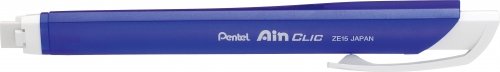 ぺんてる Pentel パック入りホルダー式消しゴム アインクリック メタルブルー軸 XZE15-MC（10セット）