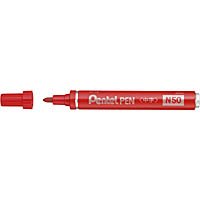 ぺんてる Pentel 油性マーカーぺんてる Pentelペン N50 中字 赤インキ N50-BD（10セット）