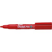ぺんてる Pentel 油性マーカー ぺんてる Pentelペン 丸芯 中字 赤インキ ENN50-B（10セット）
