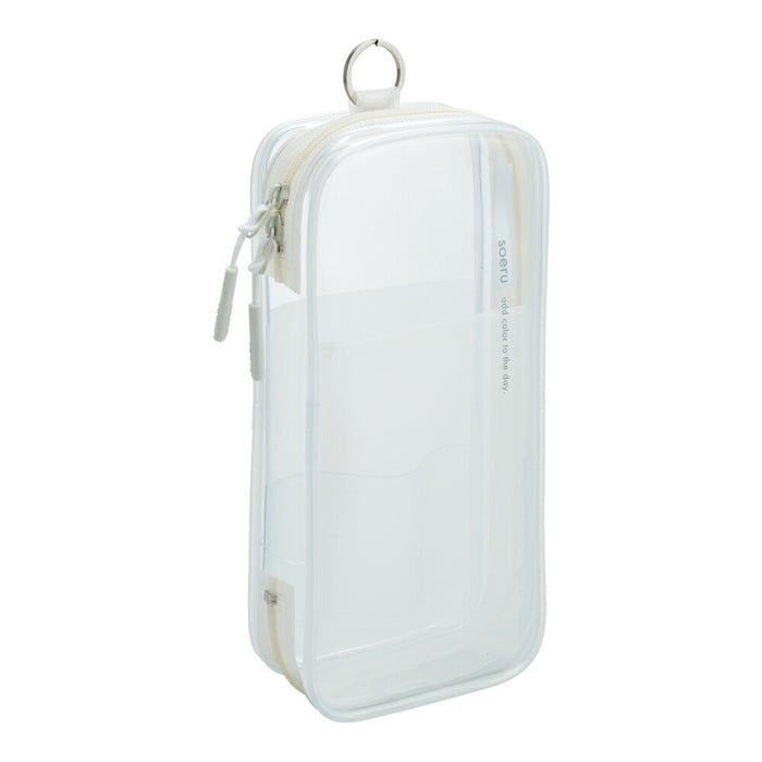 Licht_soeru Round zip pen case Frost clear A-8103-1/4903419361075