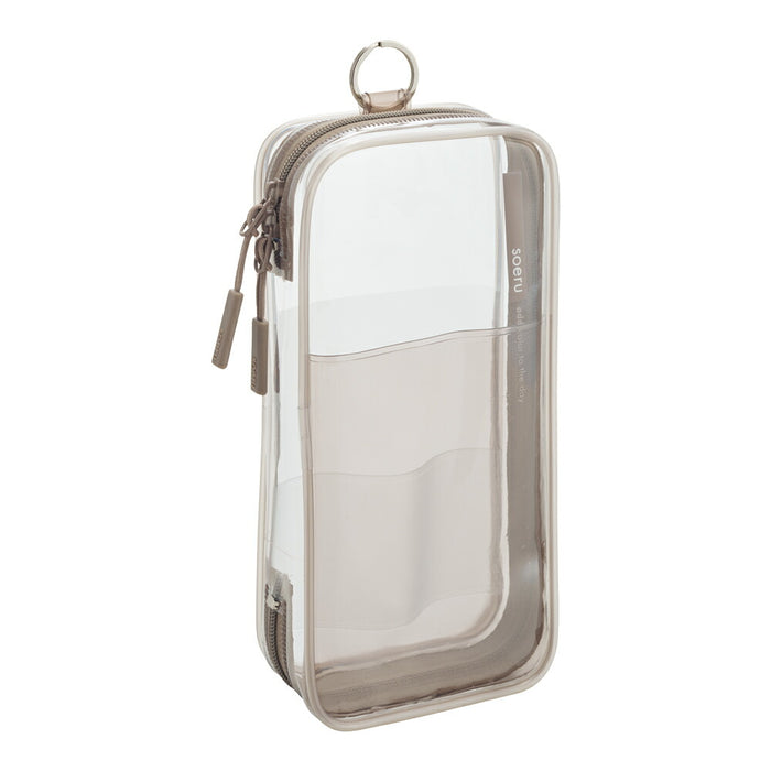 Licht_soeru Round zip pen case Mocha brown A-8103-9/4903419361099