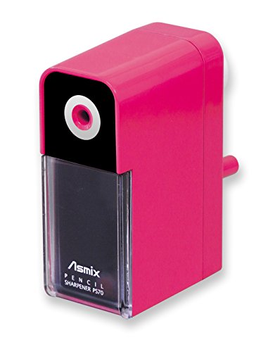 アスカ（Asmix） えんぴつけずりき 芯先調整機能付き ピンク PS70P（10セット）
