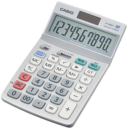 カシオ スタンダード電卓 時間 税計算 ジャストタイプ 10桁 JF-100GT-N（10セット）