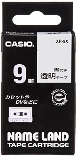 カシオ ラベルライター ネームランド テープ 9mm XR-9X 透明（10セット）