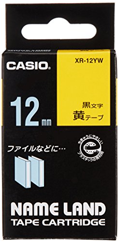 カシオ ラベルライター ネームランド テープ 12mm XR-12YW 黄（10セット）