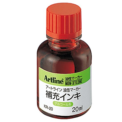 シャチハタ 油性マーカー 補充インキ 赤 KR-20（10セット）