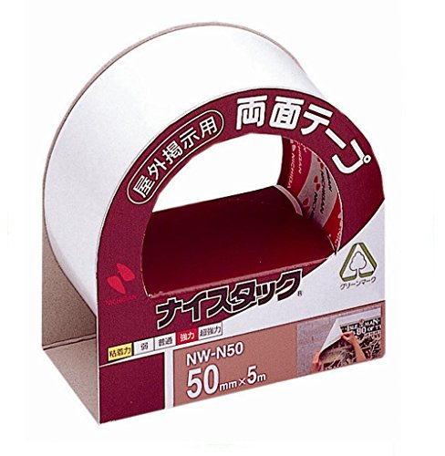 ニチバン 屋外掲示用両面テープ ナイスタック 50mm NW-N50 ニチバン 4987167000035（10セット）