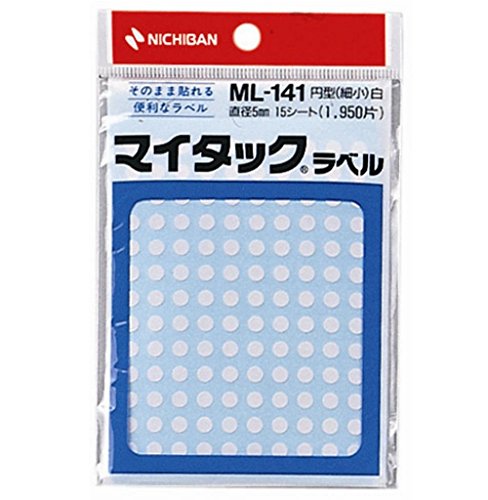 ニチバン マイタックラベル ML-141 白 ニチバン 4987167041038（10セット）