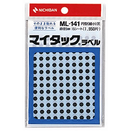 マイタック カラーラベル ml-141 黒   ニチバン 4987167041045（10セット）