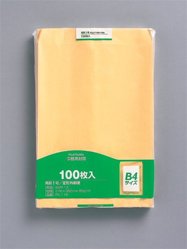 マルアイ 藤壺事務用封筒 角1 100枚入 PK-118 マルアイ 4902850035415（10セット）