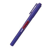 uni プロッキー 青 ツインタイプ(極細+細字) 三菱鉛筆 4902778597477（10セット）