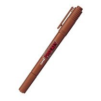 uni プロッキー 茶 ツインタイプ(極細+細字) 三菱鉛筆 4902778597453（10セット）