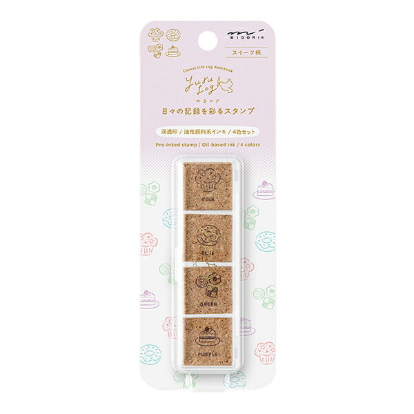 ミドリ デザインフィル ゆるログ 日々の記録を彩るスタンプ スイーツ柄(35615006)  4902805356152（2セット）