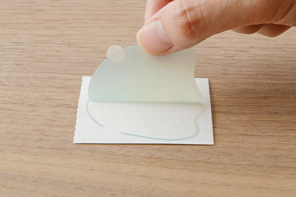 Midori/82723006_สติ๊กเกอร์ใสสำหรับกระดาษสี 18 แผ่น (S) ลายปุย/4902805827232 (5 ชุด)