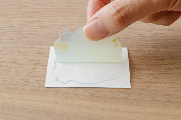 Midori/82725006_Наклейки полупрозрачные для цветной бумаги 18 листов (S) Рисунок с воздушными шарами/4902805827256 (5 комплектов)