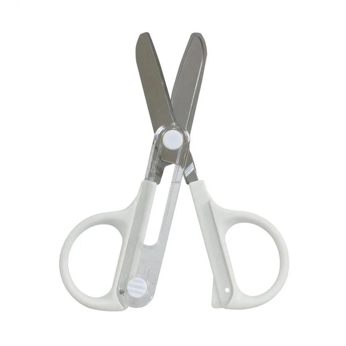 Kutsuwa_Tijeras compactas con capuchón integrado (blancas)/4901478204753 (5 juegos)