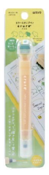 Kutsuwa/DE021YE_Color Stamp Pen Kiwi-Tropical Yellow/4901478206726 (5 sets)