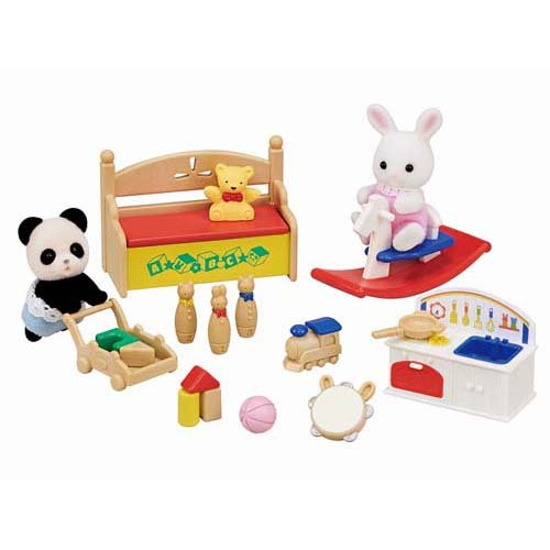 Epoch DF-20 legetøjssæt - hvid kanin og panda baby - 4905040146502