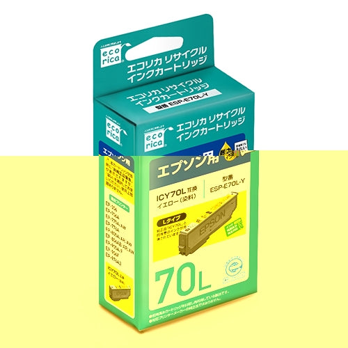 Ecorica 再生墨水 ESP-E70L-Y 黃色 4562451401226