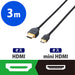 Kabel HDMI-miniHDMI ELECOM 3m DH-HD14EM30BK 4953103239074