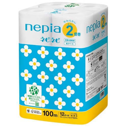 Oji Nepia Nepinepi Toiletrulle Dobbeltrulle S 12R x 6P 2147345346382
