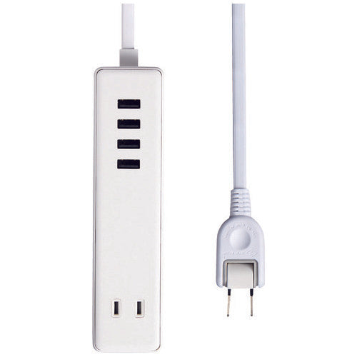 ELECOM Rubinetto USB x 4 AC x 2 1,5 m MOT-U11-2415WH 4549550117333