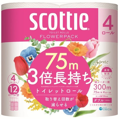 Nippon Paper Crecia Scotty Flower 3 gange længere holdbarhed W 4R×12P 2147345354622