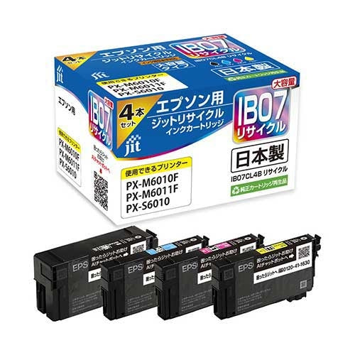 Переработанные чернила JIT, 4 цвета IB07CL4B 4530966707522