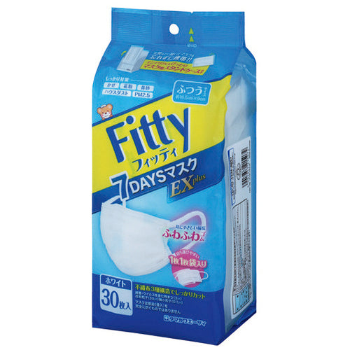 Маска Tamagawa Eiza Fitty 7DAYS EX Plus, 30 листов, нормальная 4901957215072