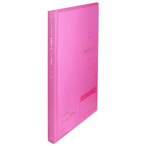 Beauton Libro con nome trasparente in A4S 40P Rosa 4996297311300