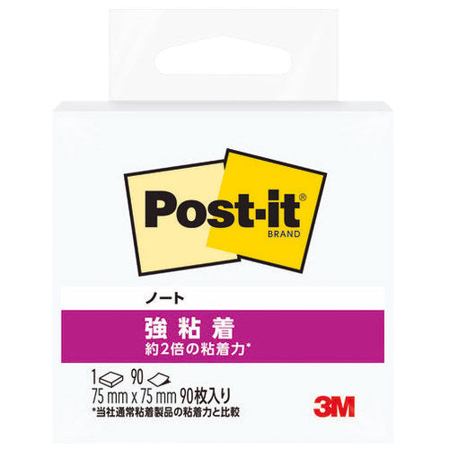 Adesivo forte 3M Japan Post-it 75 x 75 mm 654SS-W Bianco 4550309242169