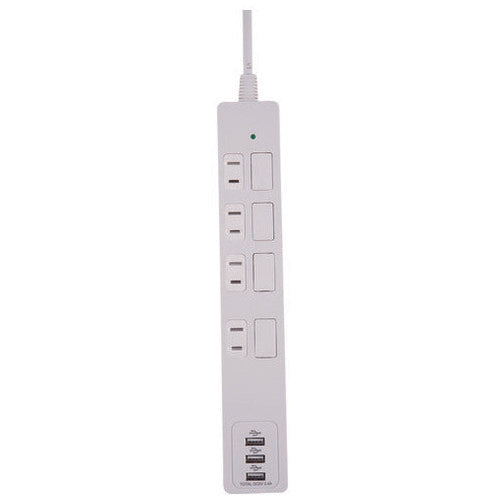 HDISC Presa di corrente con porta USB 4 uscite + A x 3 4984279861592