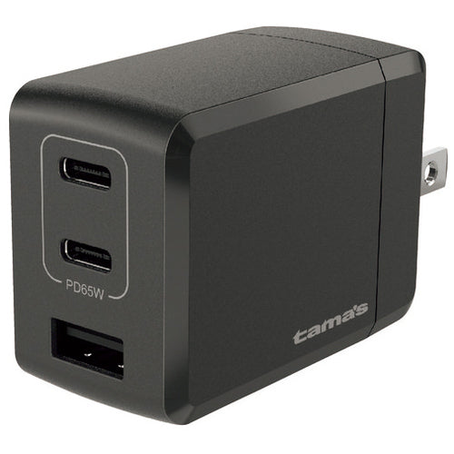 Caricabatterie CA Tama Electronics PD65W C×2+A×1 TAP148UC2K 4518707307866