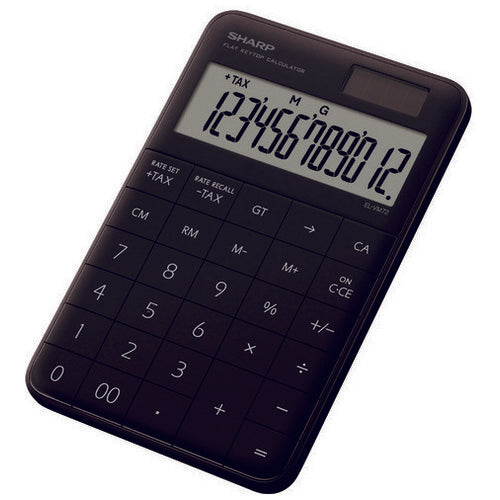 Calcolatrice Sharp a faccia piatta Nera EL-VM72-BX 4550556123259