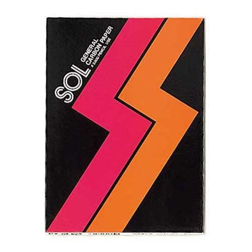 Generelt Sol Carbon Papir #2300-K Dobbeltsidet Skrive Sort 4973772210112