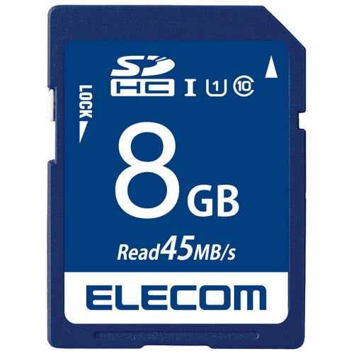 ELECOM 數據恢復 SDHC 卡 UHS-I U1 8GB 4953103323438