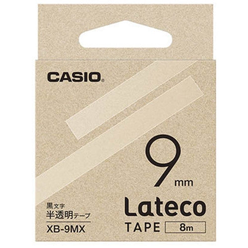 Nastro esclusivo Casio Computer Lateco XB-9MX Testo nero traslucido 4549526700651