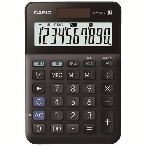 Calcolatrice Casio W Calcolatrice aliquota fiscale Mini Just Type MW-100TC-BK-N 4549526608377