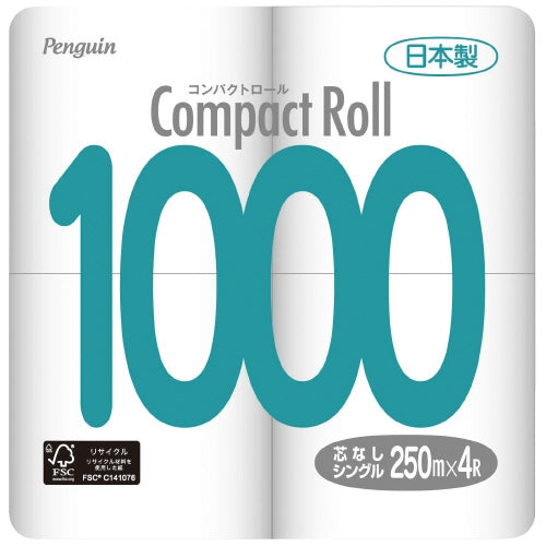 Marutomi Paper Compact 1000 Enkelt 250m 4 ruller x 8P 2147345320313