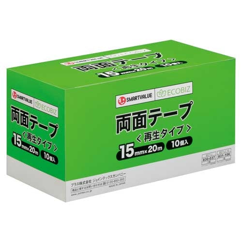 เทปสองหน้า สมาร์ทแวลู<เล่น>15มม.×20ม.10 ตัว B571J-10 4547345039396